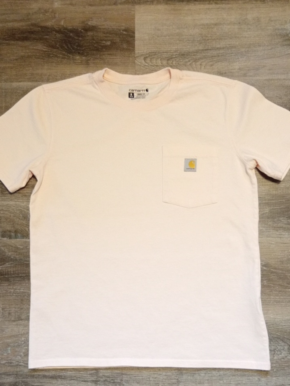 Carhartt Short Sleeve Pocket Tee Size Medium Peach